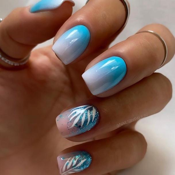 Appealing Womens Light Blue Nails