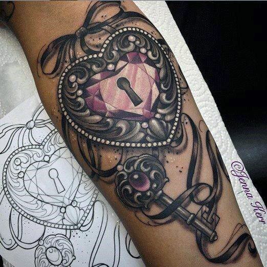 Appealing Womens Locket Tattoos