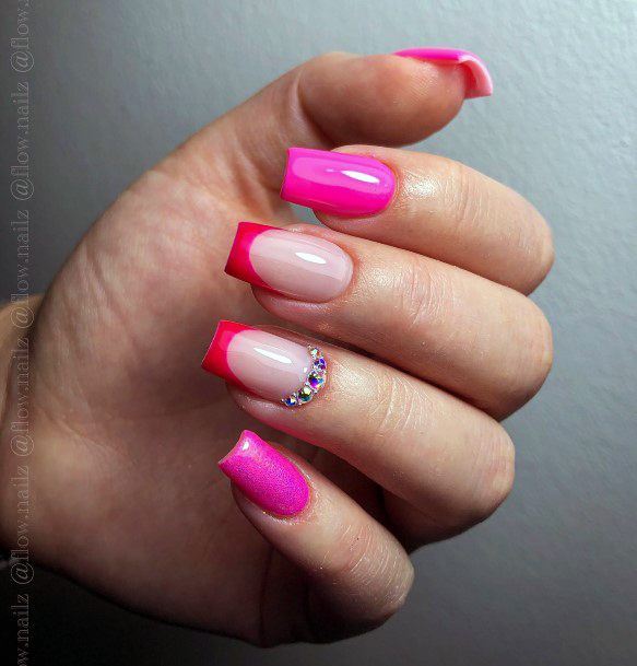 Appealing Womens Magenta Nails