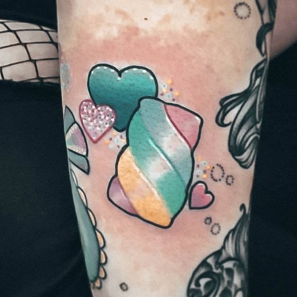 Appealing Womens Marshmallow Tattoos