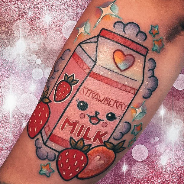 Appealing Womens Milk Tattoos