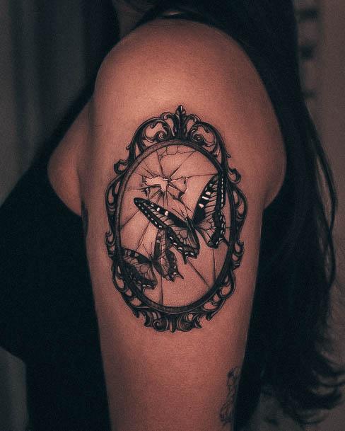 Appealing Womens Mirror Tattoos