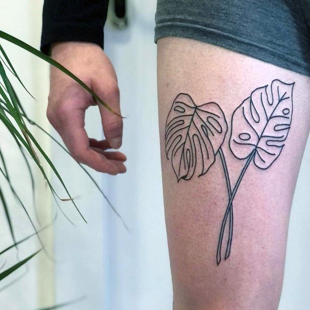 Appealing Womens Monstera Tattoos