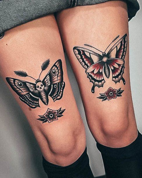 Appealing Womens Moth Tattoos