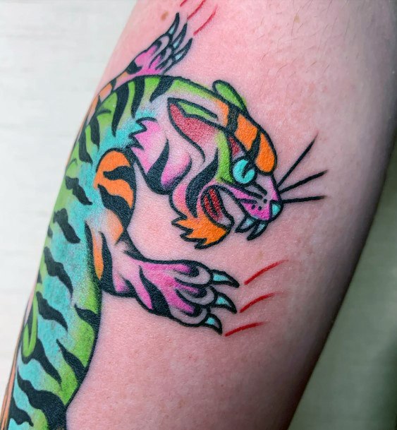 Appealing Womens Neon Tattoos