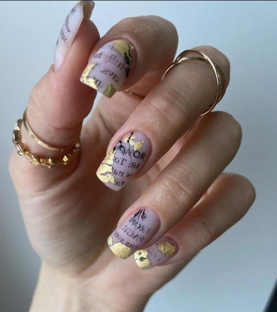 Appealing Womens Newspaper Nails