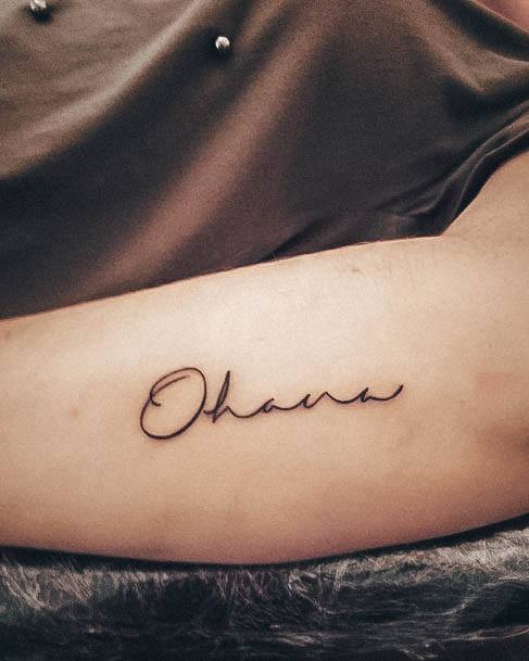 Appealing Womens Ohana Tattoos