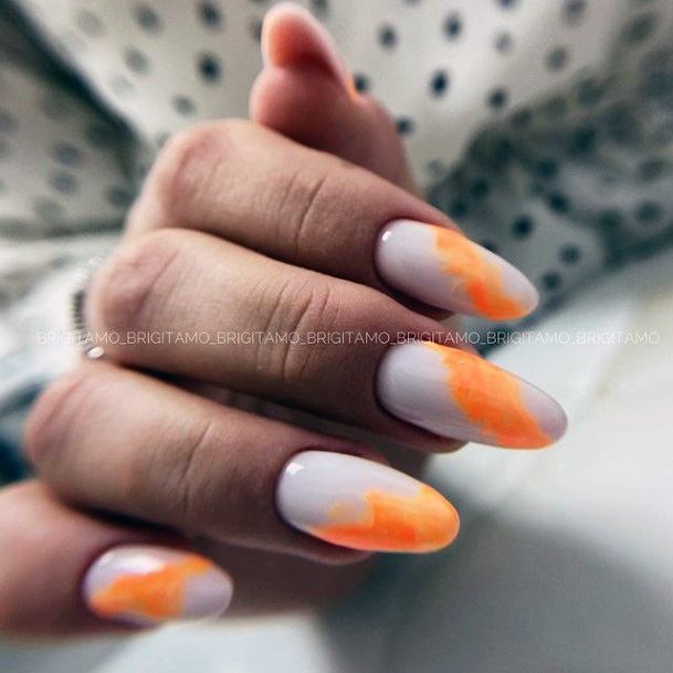 Appealing Womens Orange Dress Nails