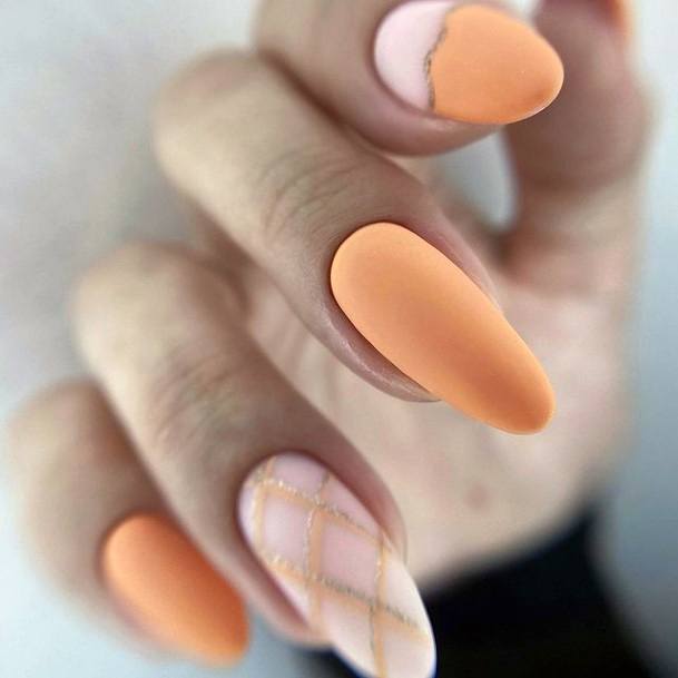 Appealing Womens Orange Nails