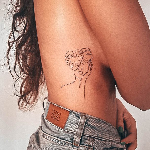 Appealing Womens Outline Tattoos