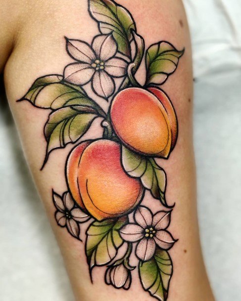 Appealing Womens Peach Tattoos