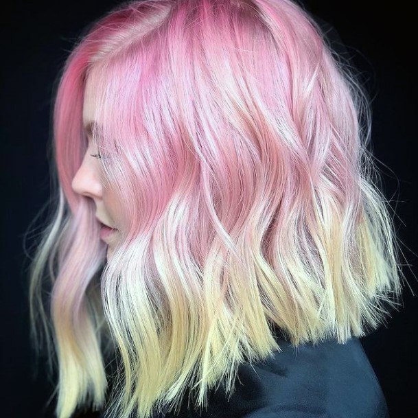 Appealing Womens Pink Ombre Hairstyless