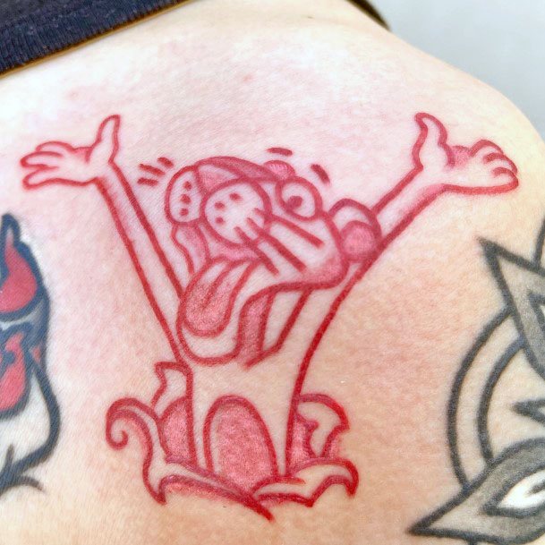 Appealing Womens Pink Panther Tattoos