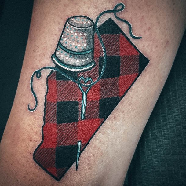 Appealing Womens Plaid Tattoos