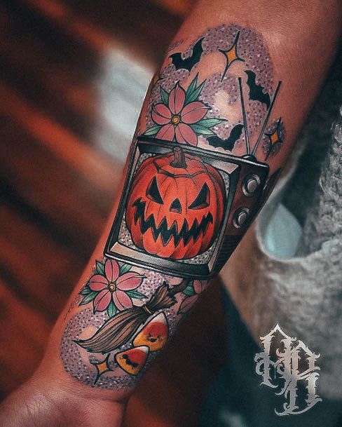 Appealing Womens Pumpkin Tattoos