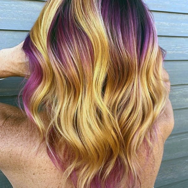 Appealing Womens Purple Ombre Hairstyless