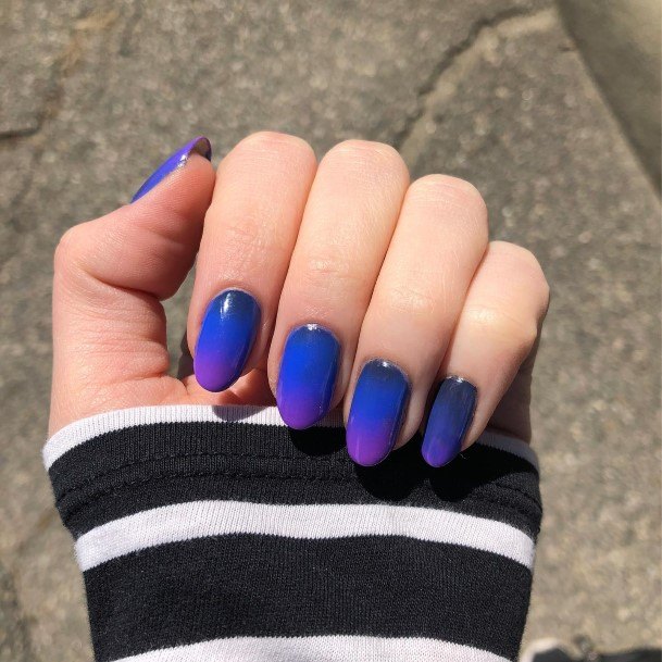 Appealing Womens Purple Ombre Nails