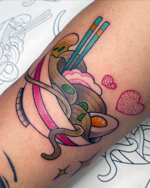 Appealing Womens Ramen Tattoos