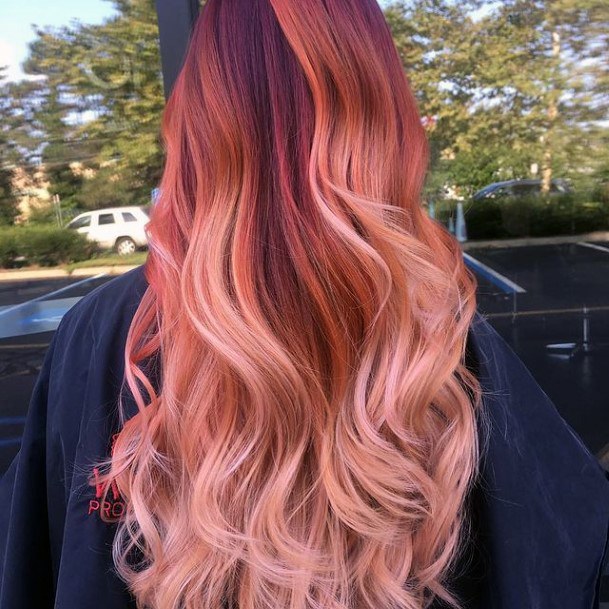 Appealing Womens Red Ombre Hairstyless