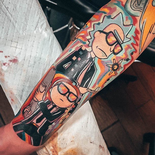 Appealing Womens Rick And Morty Tattoos