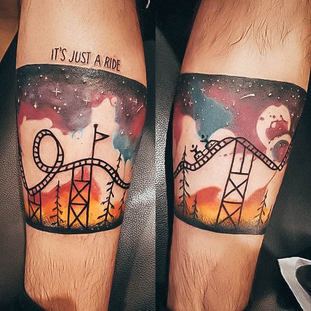 Appealing Womens Rollercoaster Tattoos