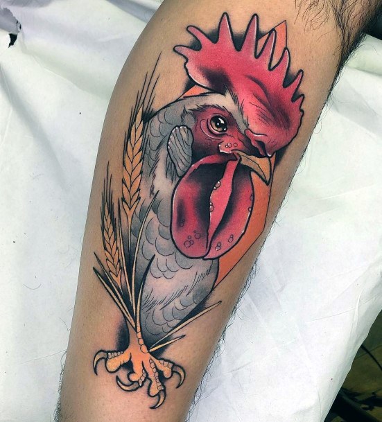 Appealing Womens Rooster Tattoos