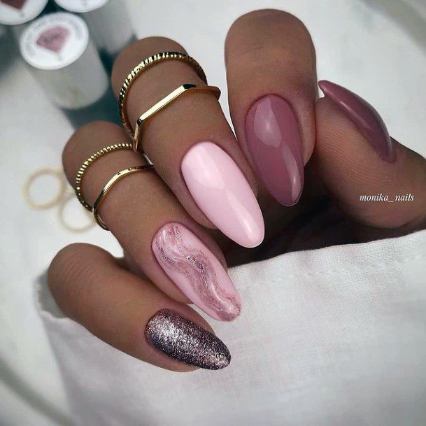 Appealing Womens Rose Pink Nails