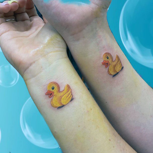 Appealing Womens Rubber Duck Tattoos