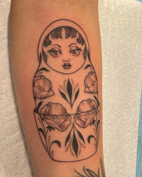 Appealing Womens Russian Nesting Doll Matryoshka Tattoos