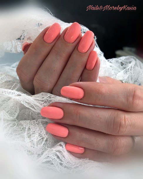 Appealing Womens Salmon Nails