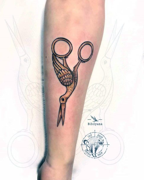 Appealing Womens Scissors Tattoos