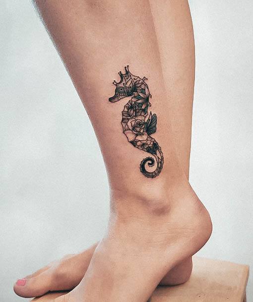 Appealing Womens Seahorse Tattoos