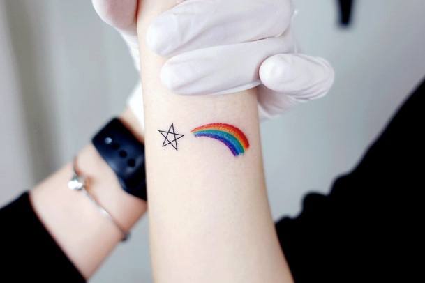 Appealing Womens Shooting Star Tattoos