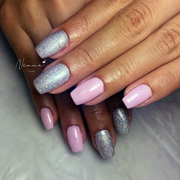 Appealing Womens Silver Dress Nails