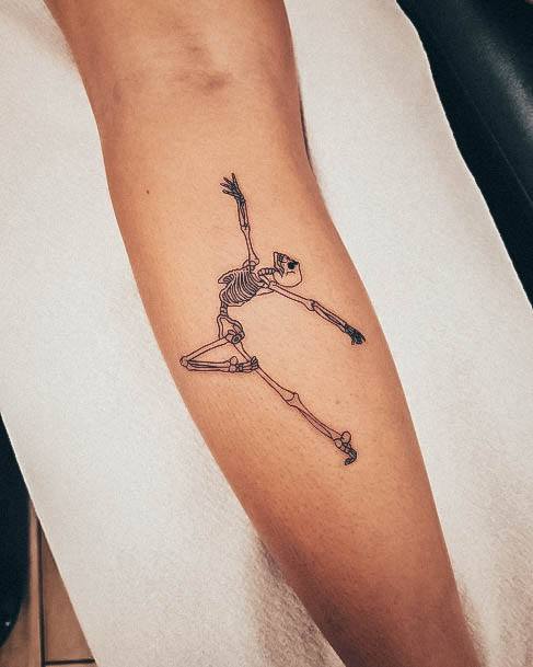 Appealing Womens Skeleton Tattoos