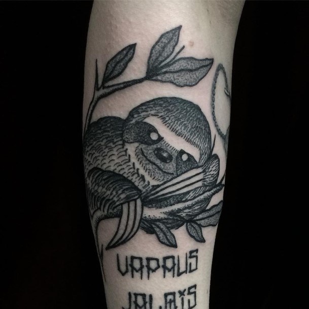 Appealing Womens Sloth Tattoos