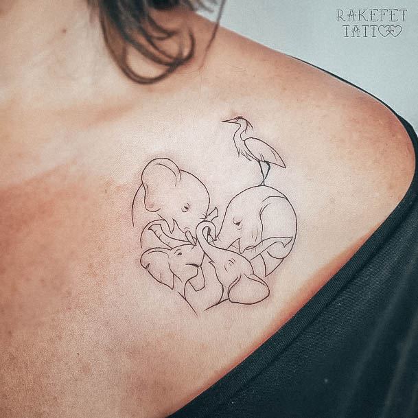 Appealing Womens Small Elephant Tattoos