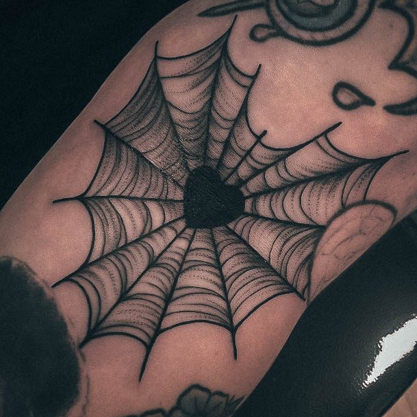 Appealing Womens Small Spider Web Tattoos