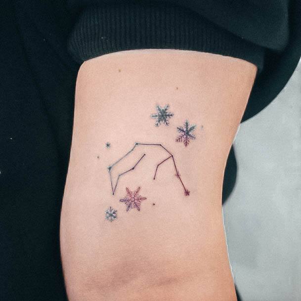 Appealing Womens Snowflake Tattoos