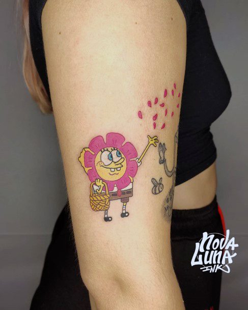 Appealing Womens Spongebob Tattoos