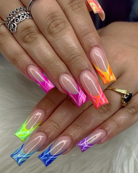 Appealing Womens Square Ombre Nails