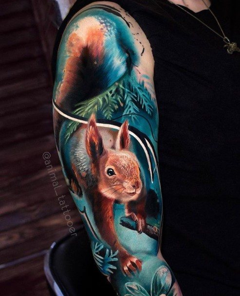 Appealing Womens Squirrel Tattoos