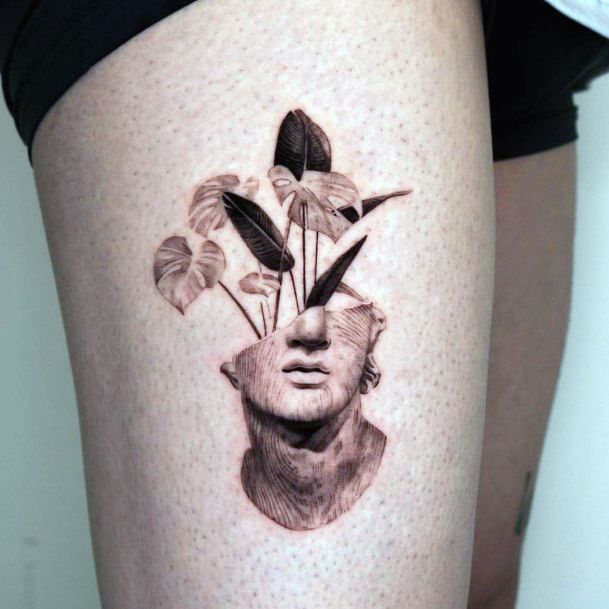 Appealing Womens Statue Tattoos