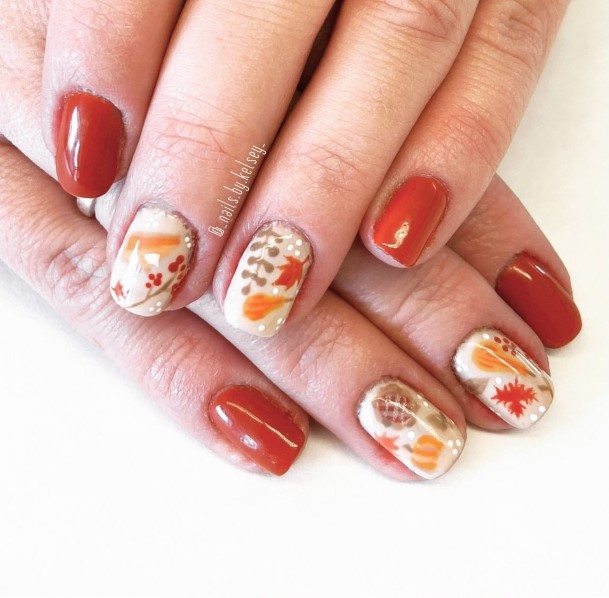 Appealing Womens Thanksgiving Nails