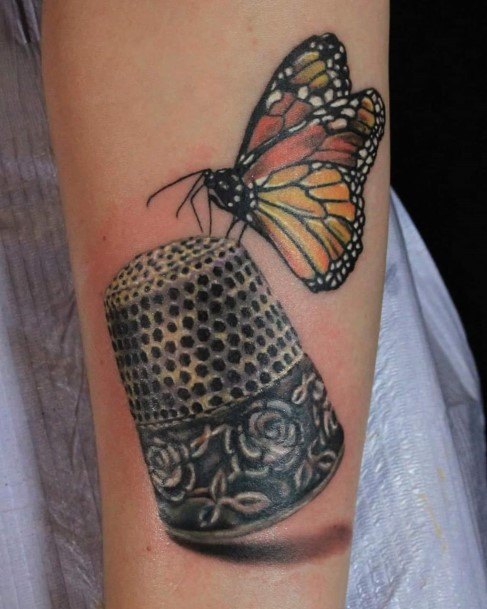 Appealing Womens Thimble Tattoos