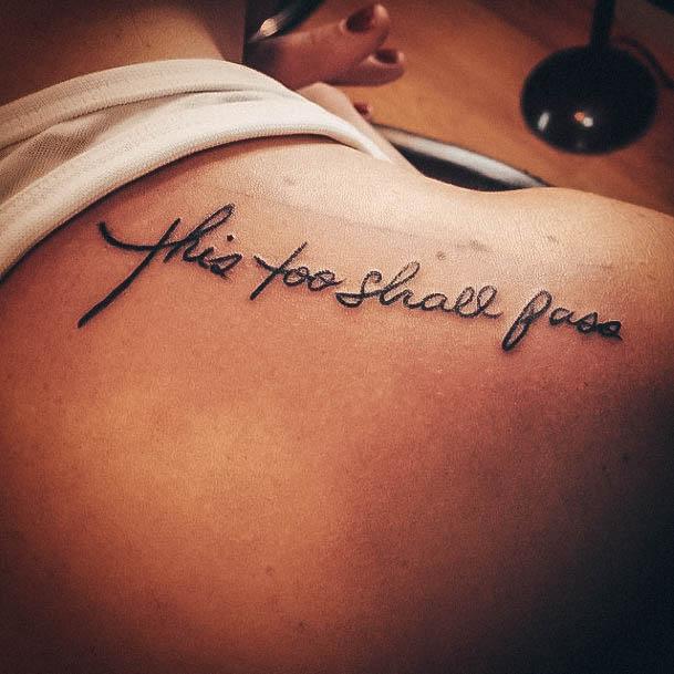 Appealing Womens This Too Shall Pass Tattoos