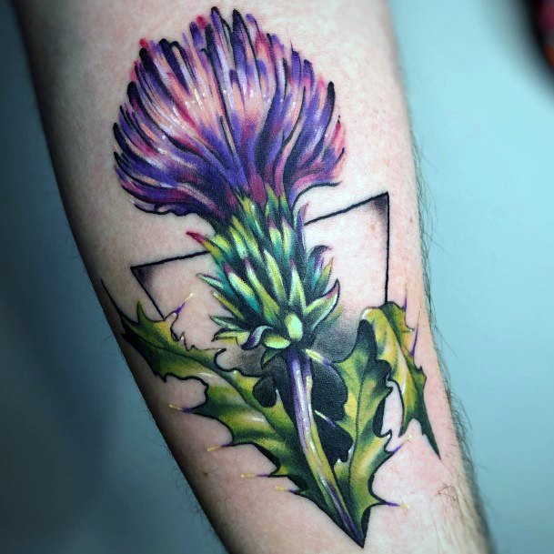 Appealing Womens Thistle Tattoos