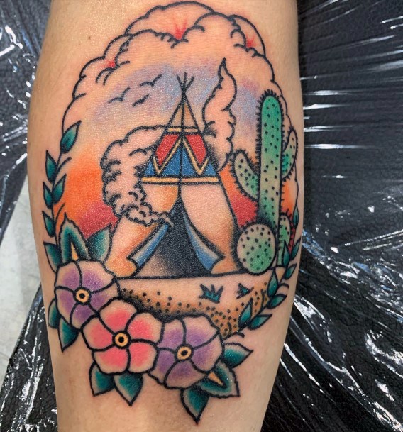 Appealing Womens Tipi Tattoos Traditional