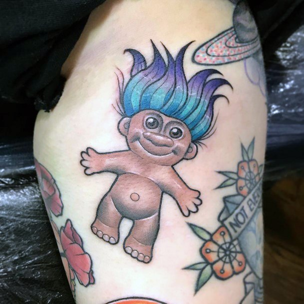 Appealing Womens Troll Doll Tattoos