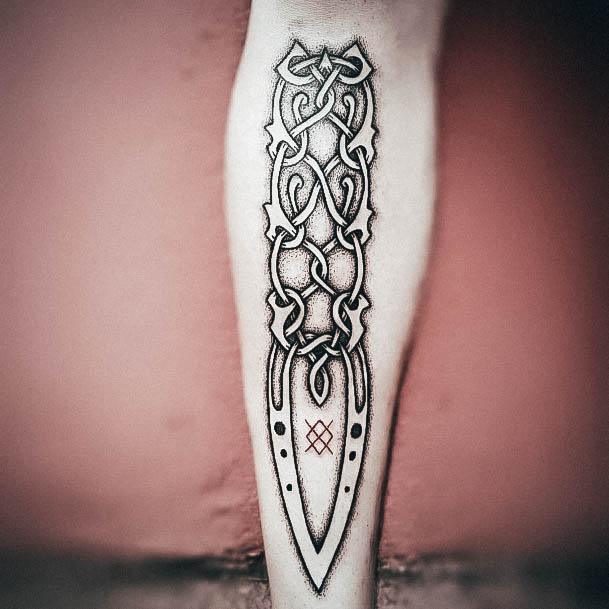 Appealing Womens Viking Tattoos Leg